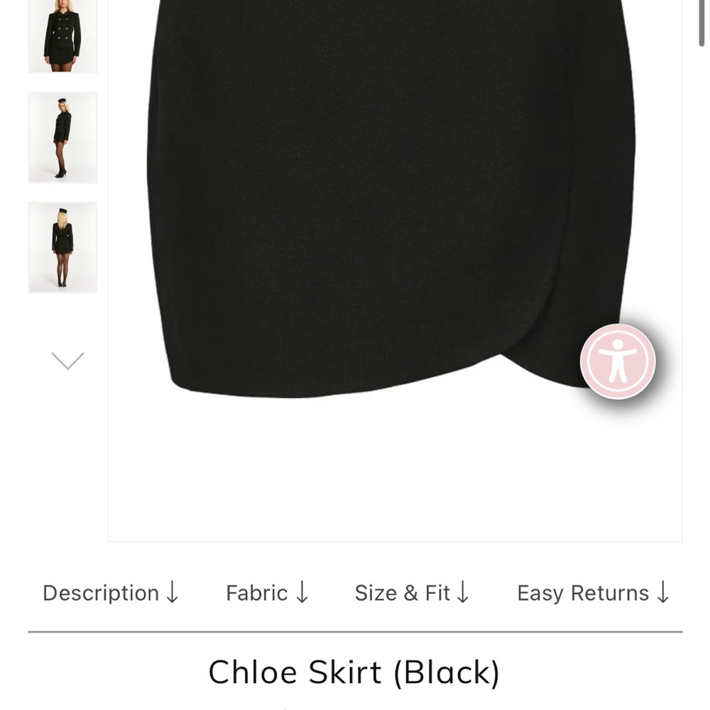 Nana Jacqueline Black Asymmetrical Wrap Mini Skirt